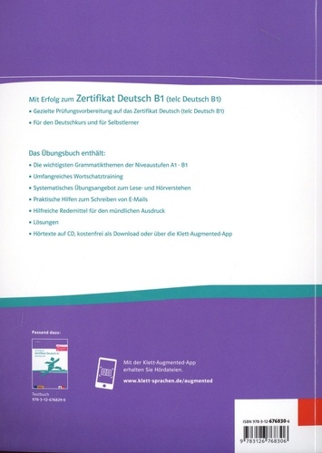 Mit Erfolg zum Zertifikat Deutsch B1 (telc Deutsch B1). Unbungsbuch  avec 1 CD audio MP3