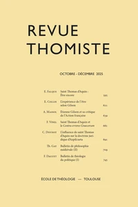 Revue thomiste N° 4/2025