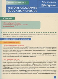 Histoire / Géographie / Education civique