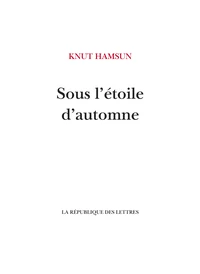Sous l'étoile d'automne