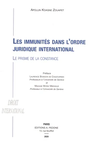 Les immunités dans l'ordre juridique international