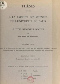 Étude de la fluorescence des gaz rares excités par des particules nucléaires chargées. Utilisation pour la détection des rayonnements nucléaires par scintillation