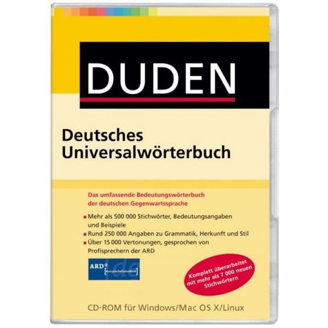  Duden Verlag - Duden - Deutsches Universalwörterbuch. 1 Cédérom