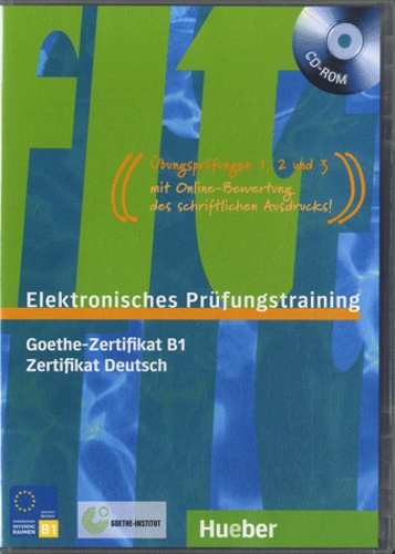  Hueber - Elektronisches Prüfungstraining - Goethe-Zertifikat B1, Zertifikat Deutsch. 1 Cédérom