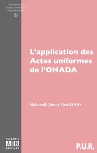 L'application des Actes uniformes de l'OHADA