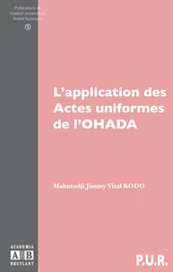 L'application des Actes uniformes de l'OHADA