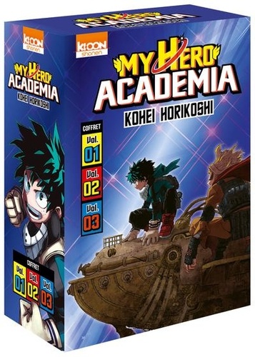 My Hero Academia  Coffret en 3 volumes : Tome 1, Izuku Midoriya : les origines ; Tome 2, Déchaîne-toi, maudit nerd ! ; Tome 3, All might