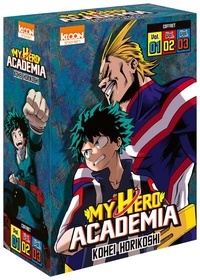 Kohei Horikoshi - My Hero Academia  : Coffret en 3 volumes - Tome 1, Izuku Midoriya : les origines ; Tome 2, Déchaîne toi, maudit nerd ! ; Tome 3, All Might.