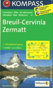  Kompass - Breuil-Cervina Zermatt - 1/50 000.
