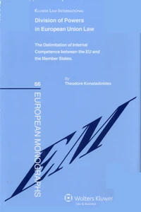 Division of Powers in European Union Law