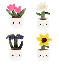 Assortiment peluches plantes fleuries 12cm