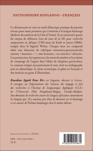 Dictionnaire koulango-français. Parler du nord-est de la Côte d'Ivoire