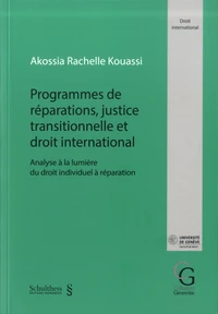 Programmes de réparations, justice transitionnelle et droit international