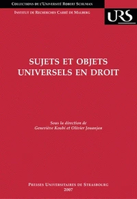 Sujets et objets universels en droit
