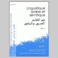  KOULOUGHLI DJAMEL, B - Langues Et Litteratures Du Monde Arabe N° 2 / 2001 : Linguistique Arabe Et Semitique. Tome 2.
