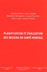 Planification Et Evaluation Des Besoins En Sante Mentale