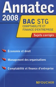 Comptabilité et finance d'entreprise Bac STG