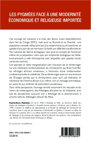 Les pygmées face à une modernité économique et religieuse importée. Les enjeux de l'inscription du christianisme dans une culture africaine de frappe écologique