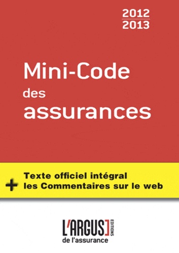  L'Argus de l'Assurance - Mini-Code des assurances.