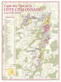 Carte des vins de la côte Chalonnaise et du Couchois