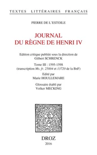 Journal du règne de Henri IV