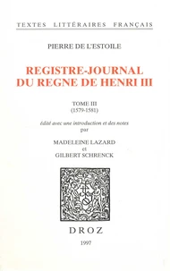 Registre-journal du règne de Henri III