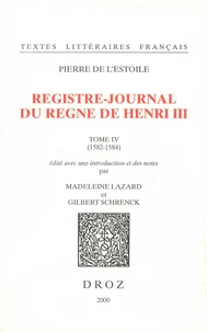 Registre-journal du règne de Henri III