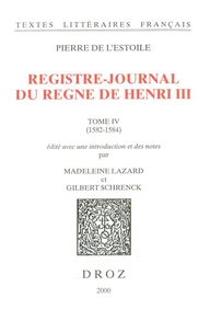 Registre-journal du règne de Henri III