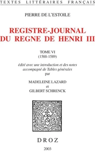 Registre-Journal du règne de Henri III