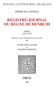 Registre-journal du règne de Henri III