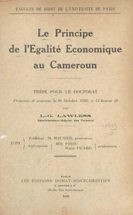 Le principe de l'égalité économique au Cameroun