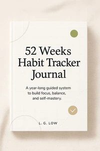 52 Weeks Habit Tracker Journal
