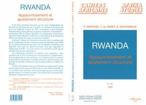 Jean-Claude Willame - Cahiers africains : Afrika Studies N° 12 : Rwanda - Appauvrissement et ajustement structurel.