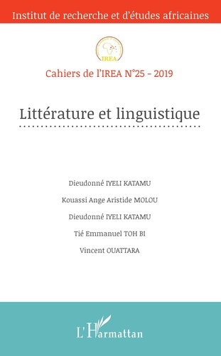 Cahiers de l'IREA N°25/2019 Littérature et linguistique