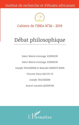 Cahiers de l'IREA N° 26/2019 Débat philosophique