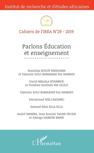 Cahiers de l'IREA N° 29/2019 Parlons Education et enseignement