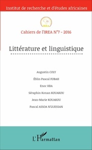  IREA - Cahiers de l'IREA N° 7/2016 : Littérature et linguistique.