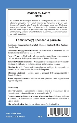 Cahiers du genre N° 39, 2005 Féminisme(s) penser la pluralité