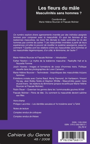 Cahiers du genre N° 45, 2008 Les fleurs du mâle. Masculinités sans hommes ?