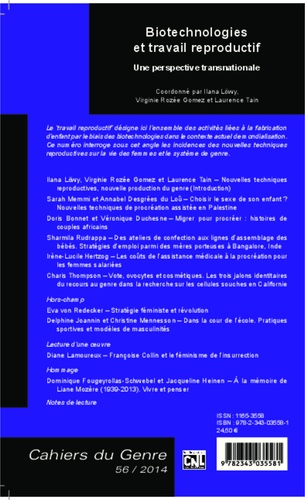 Cahiers du genre N° 56/2014 Biotechnologies et travail reproductif : une perspective transnationale