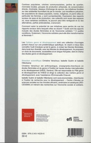 Cahiers genre et développement N° 10/2017 Genre et économie solidaire, des croisements nécéssaires