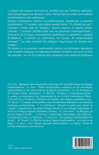 Carnets d'Atelier de Sociolinguistique N° 12/2018 De France et d'au-delà : les langues régionales transfrontalières
