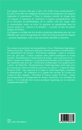 Carnets d'Atelier de Sociolinguistique N° 9/2014 Standardisation et vitalité des langues de France