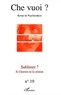  L'Harmattan - Che vuoi ? N° 19, 2003 : Sublimer ? - Volume 2, Chemins de la création.