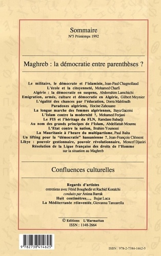 Confluences Méditerranée N° 3, printemps 1992 Maghreb : la démocratie entre parenthèses ?