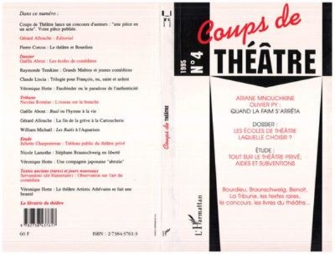  L'Harmattan - Coups de théâtre N° 4 : Les écoles de théâtre, laquelle choisir ?.