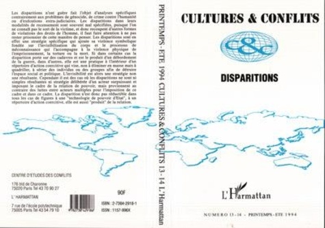  Anonyme - Cultures & conflits N° 13-14/1994 : Disparitions.