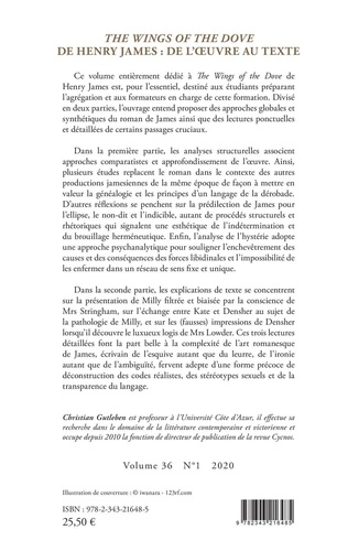 Cycnos Volume 36 N° 1/2020 The Wings of the Dove de Henry James : de l'oeuvre au texte
