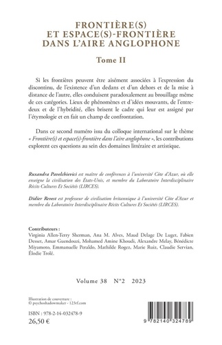 Cycnos Volume 38, N° 2/2023 Frontière(s) et espace(s)-frontière dans l'aire anglophone. Tome 2