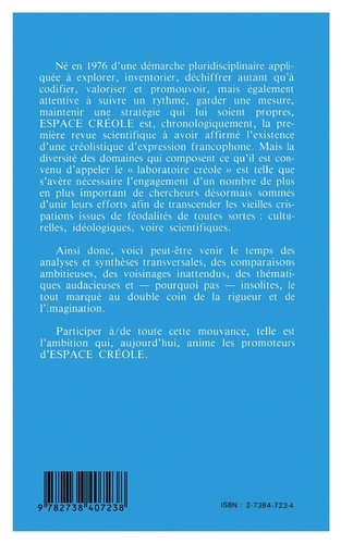 Espace créole N° 7, 1990 Créole et éducation